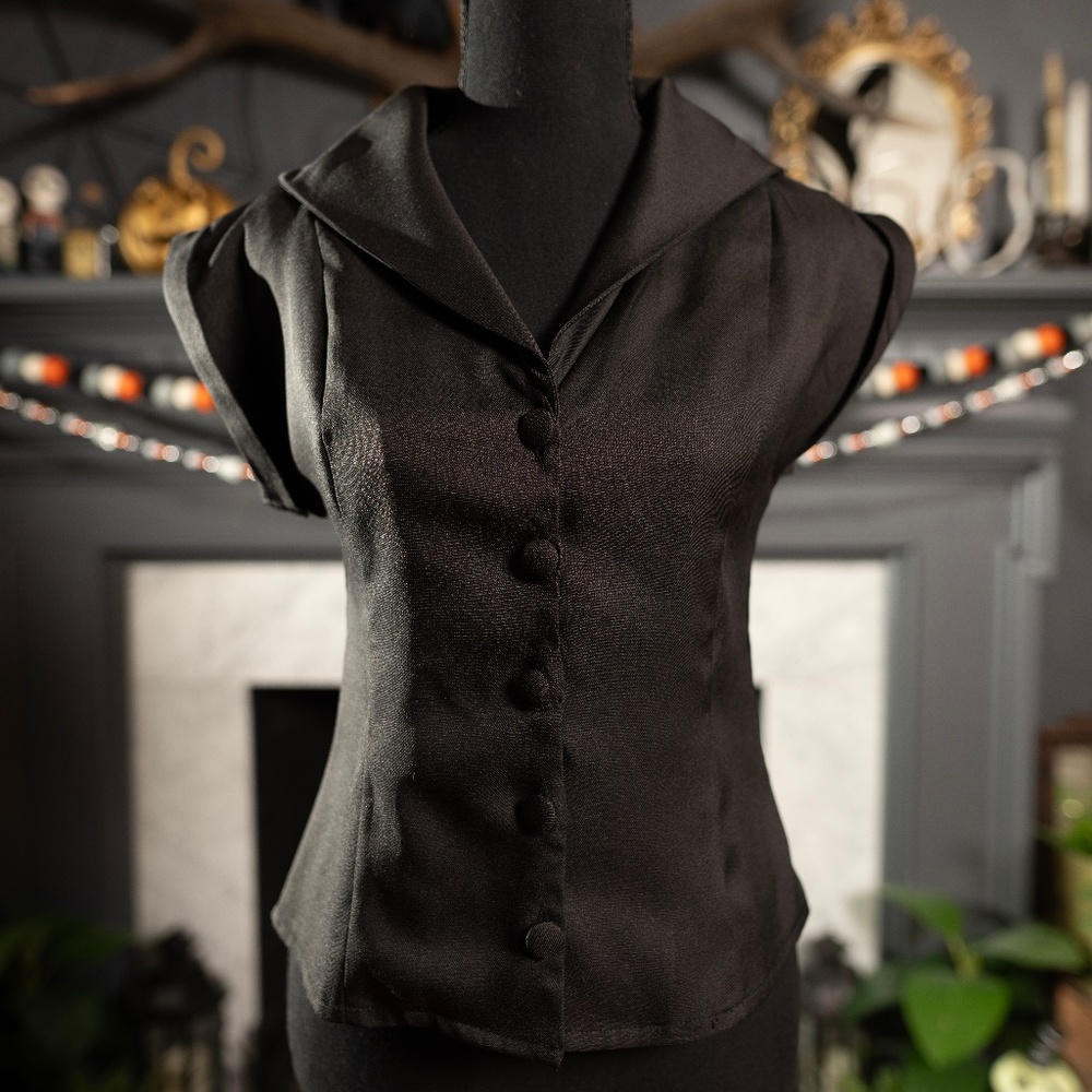 Dancing Days S Black Pinup Top
